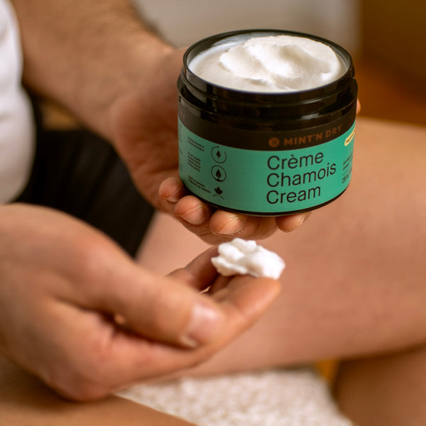 MINT'N DRY Natural Chamois Cream – Anti-Chafe Cycling Cream for Men & Women, 236 ml