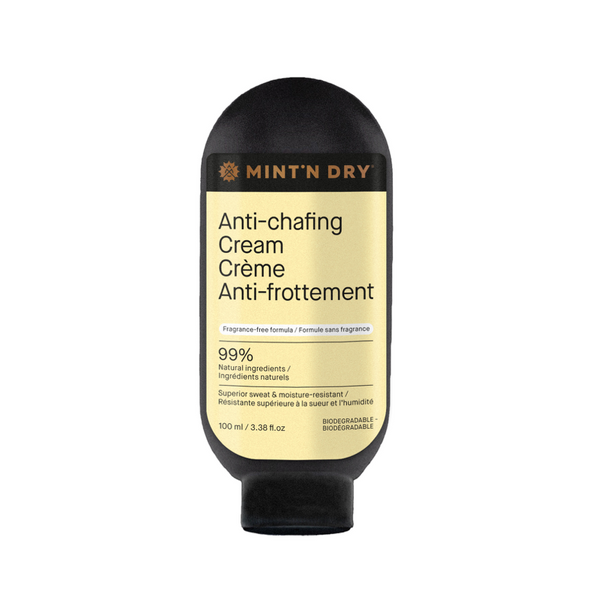 Mint'n Dry anti-chafing cream bottle on a white background