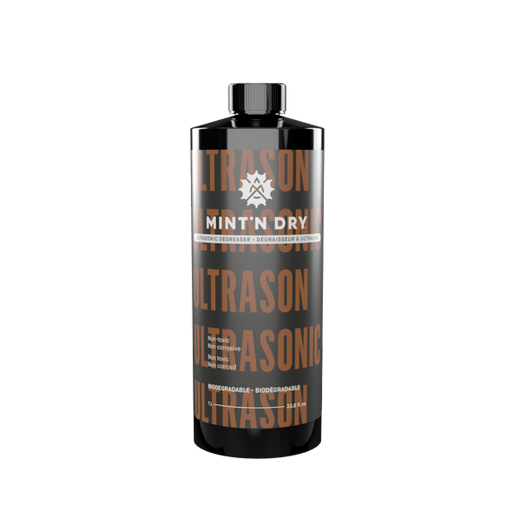 Dgraisseur  ultrasons pour vlo Ultra puissant et scuritaire 1L (33.8  fl. oz.) - MINT'N DRY Produits de nettoyage haute-performance